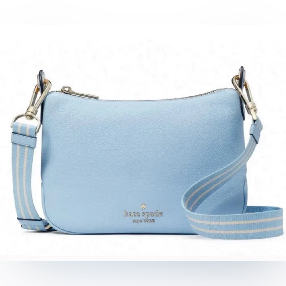 Kate Spade NWT Rosie Small Pebbled Leather Crossbody - Celeste Blue